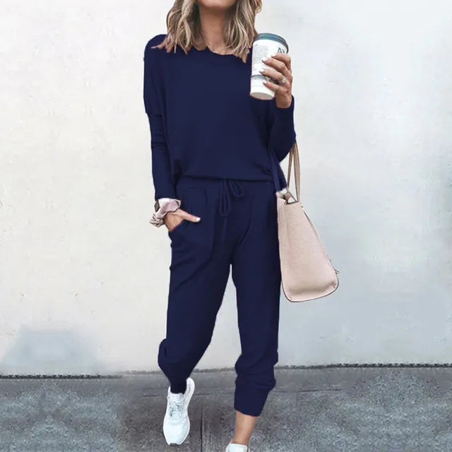 Loungewear Set - Relaxed Fit Joggers and Long Sleeve Top