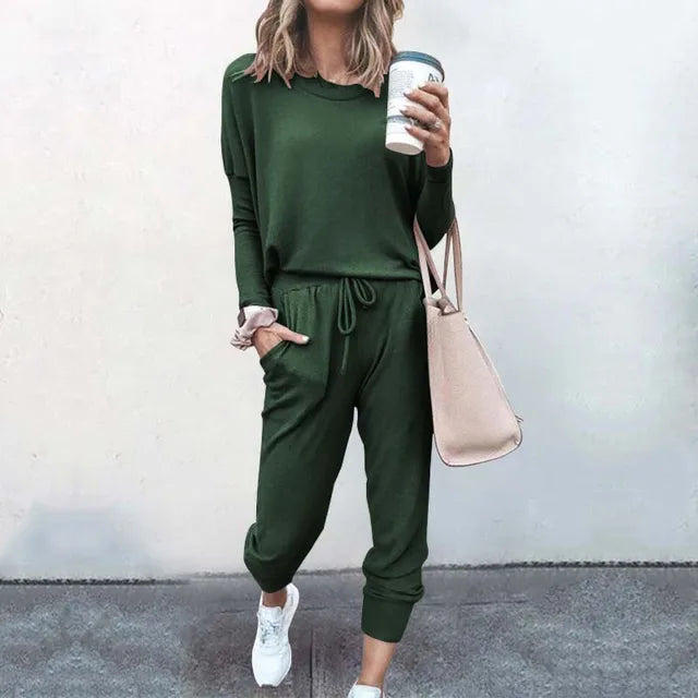 Loungewear Set - Relaxed Fit Joggers and Long Sleeve Top