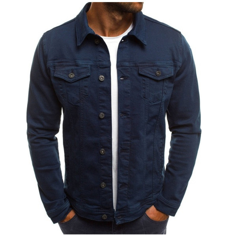 Denim Jacket - Classic Button Front with Flap Pockets