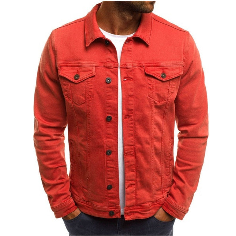 Denim Jacket - Classic Button Front with Flap Pockets