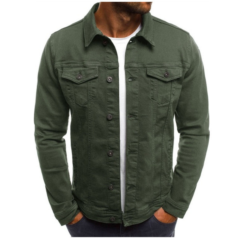 Denim Jacket - Classic Button Front with Flap Pockets