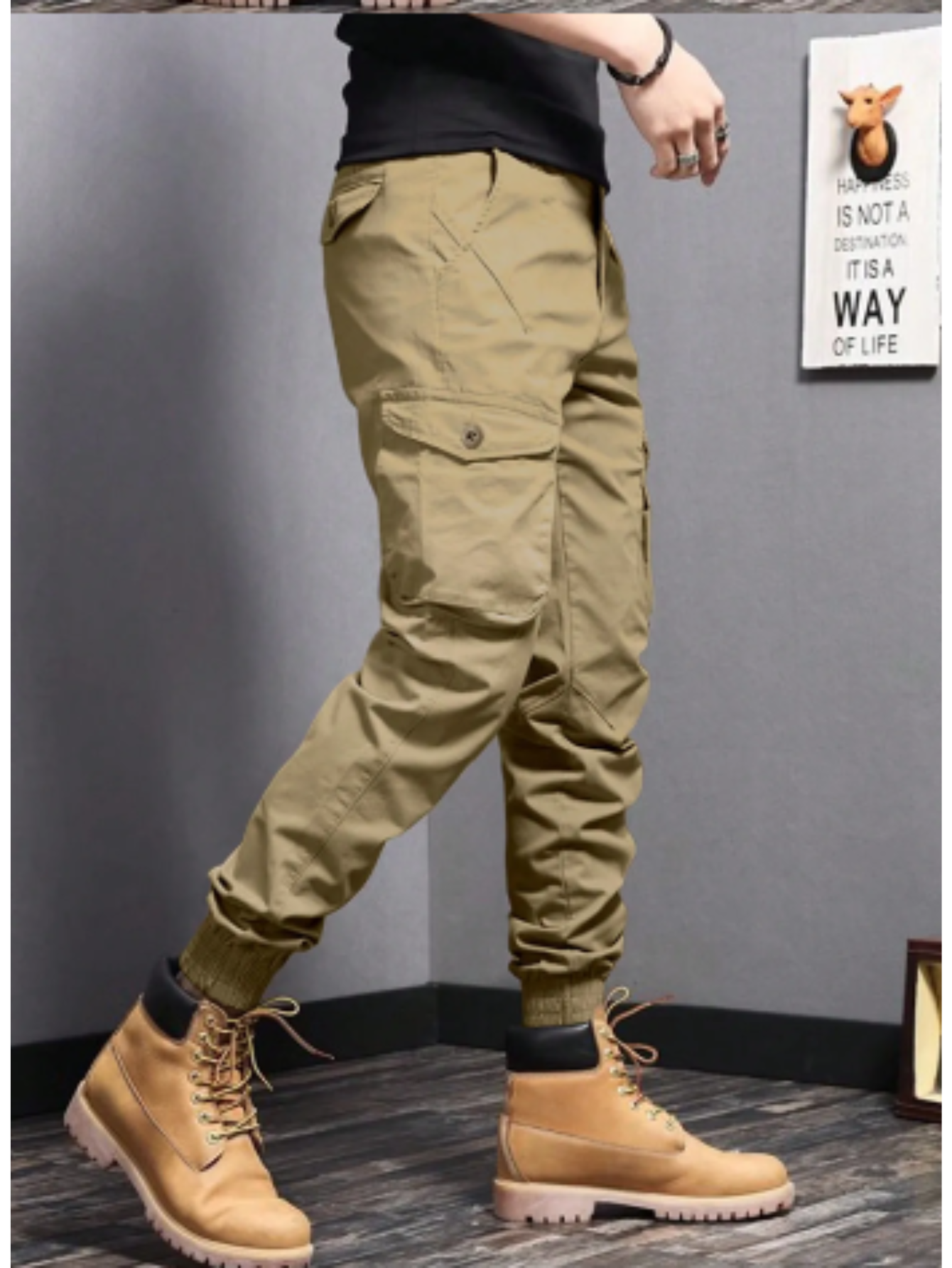 Cargo Trousers - Tapered Fit with Pocket Detail