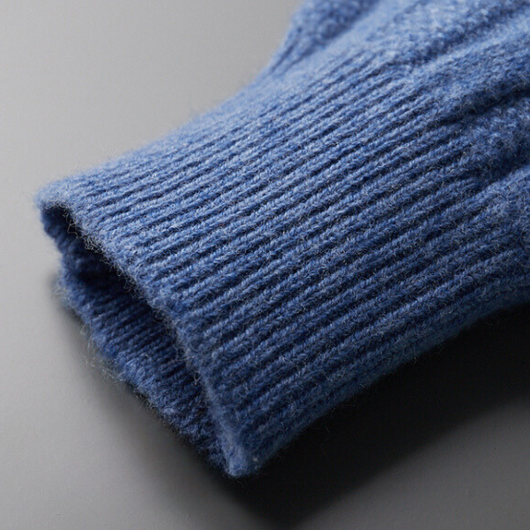 Cable Knit Jumper | Crew Neck Textured Stitch