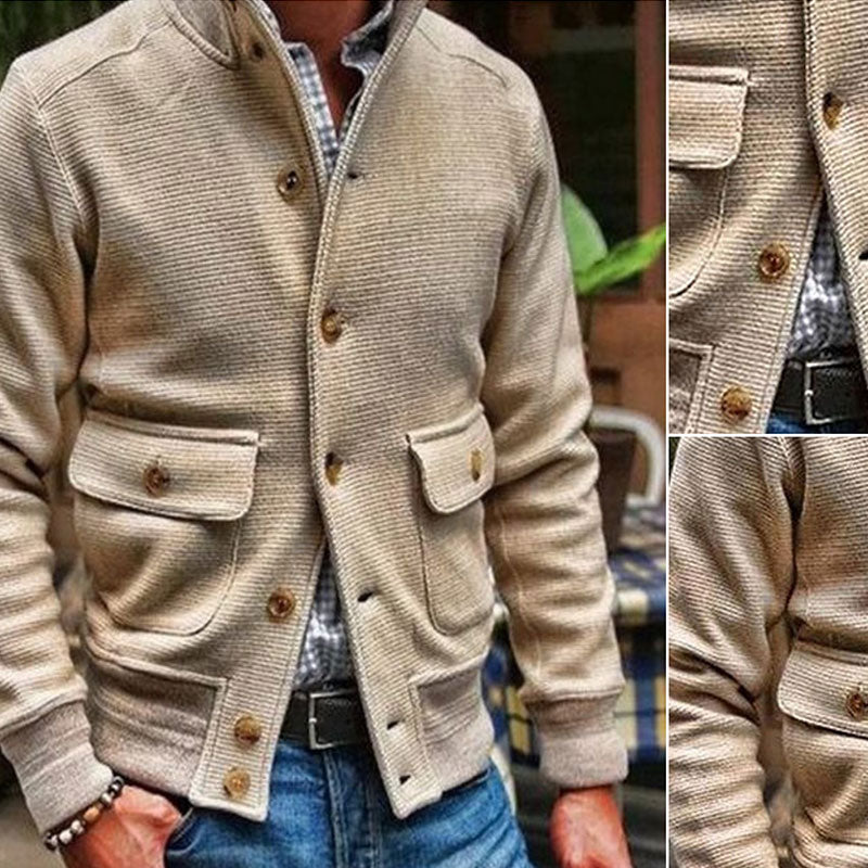Casual Jacket | Stand Collar Button Front Design