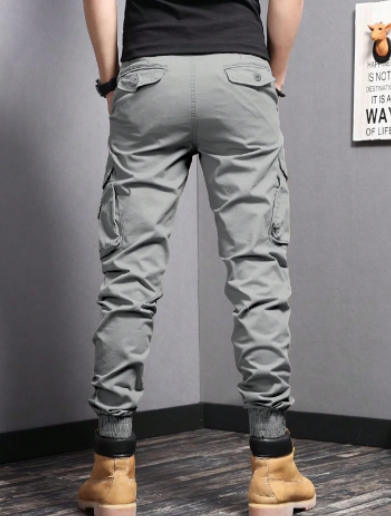 Cargo Trousers - Tapered Fit with Pocket Detail