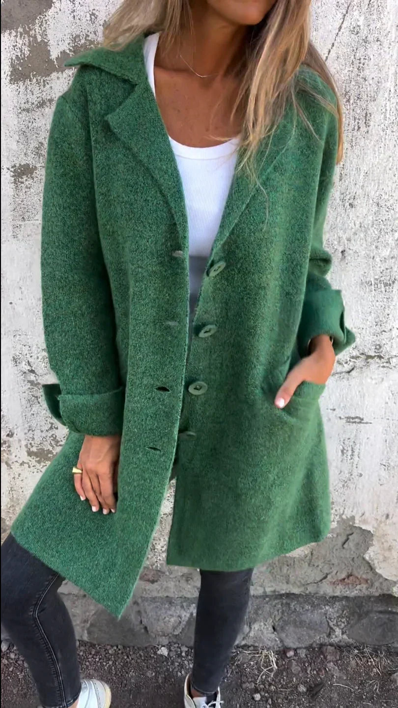 Longline Coat | Button Front with Collared Design