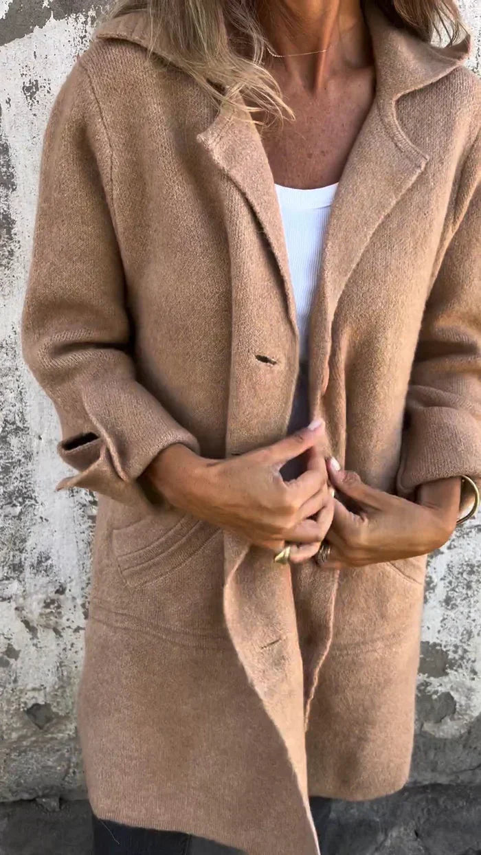 Longline Coat | Button Front with Collared Design