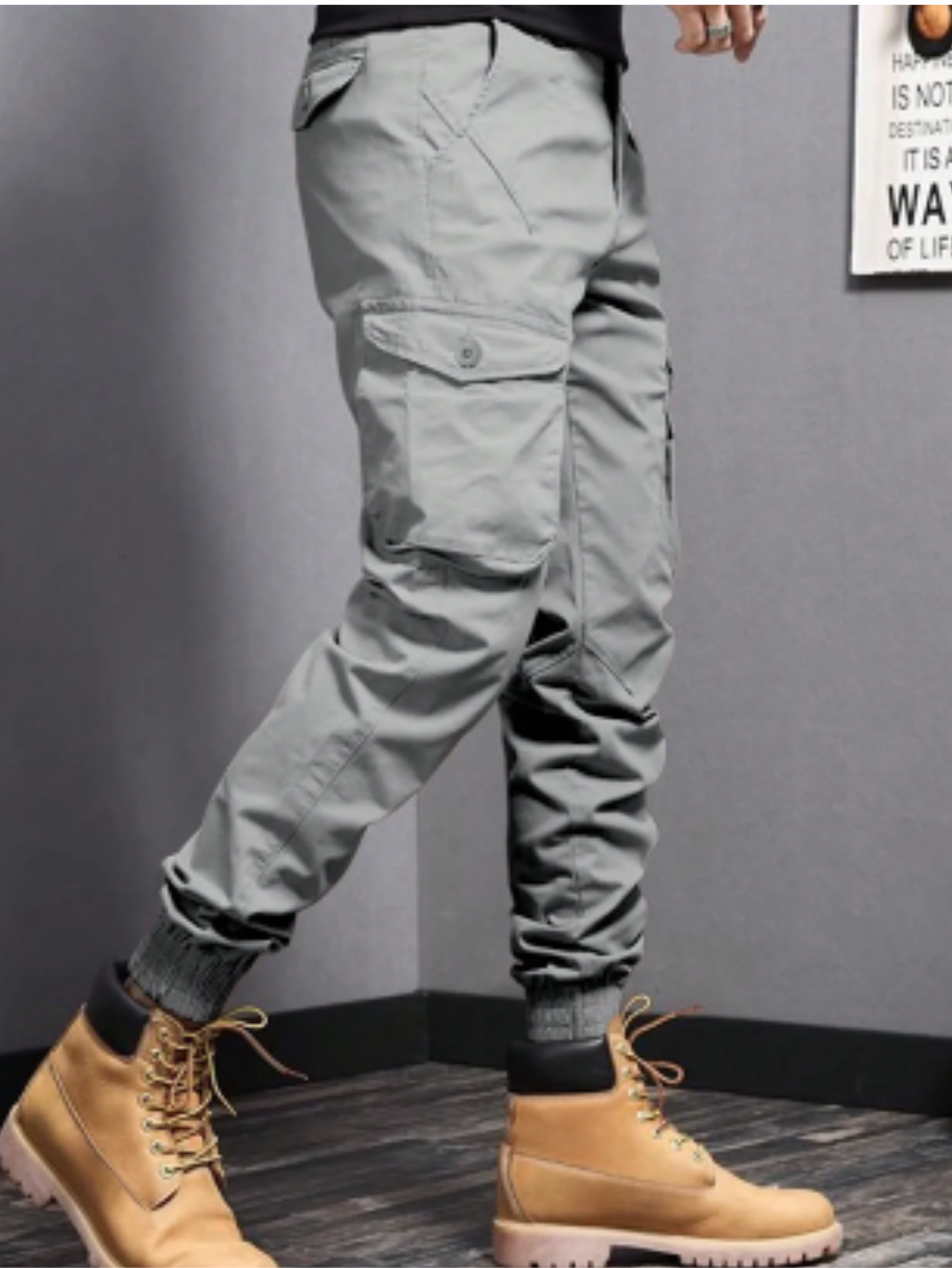 Cargo Trousers - Tapered Fit with Pocket Detail