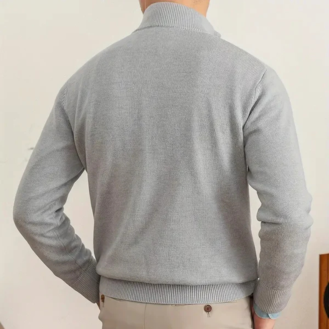 Half Zip Jumper - Fine Knit Smart Collar
