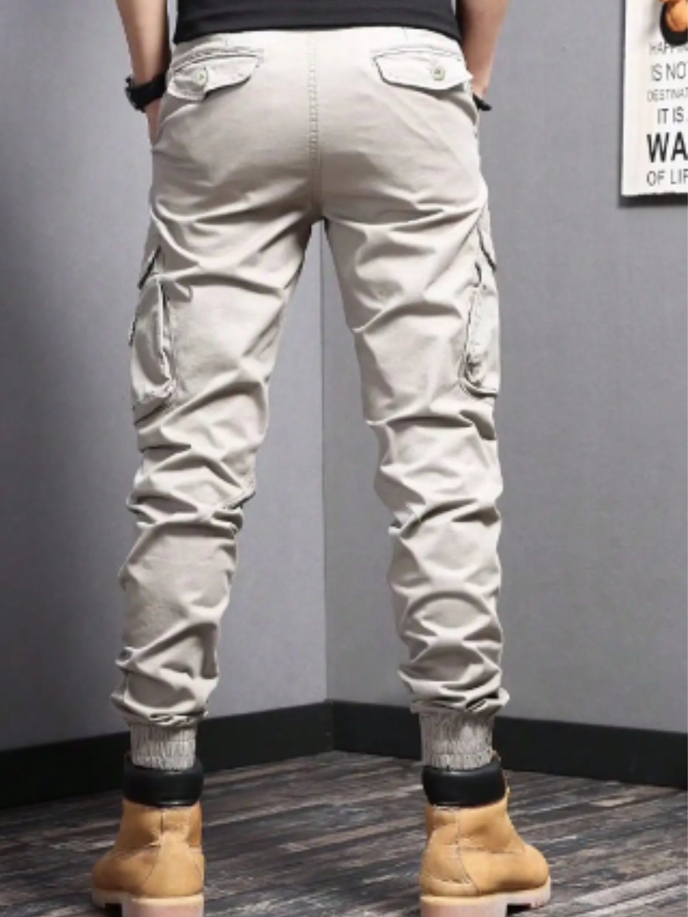 Cargo Trousers - Tapered Fit with Pocket Detail