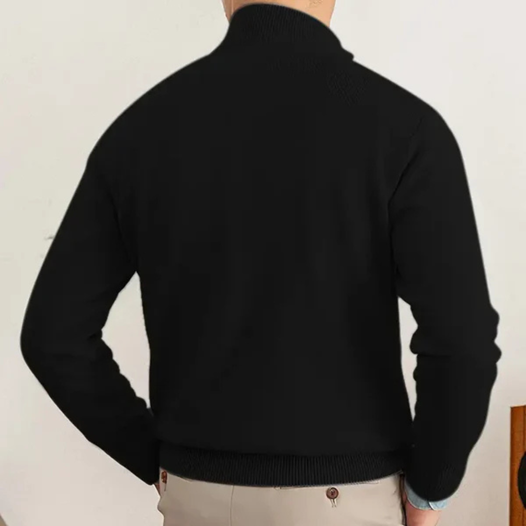 Half Zip Jumper - Fine Knit Smart Collar