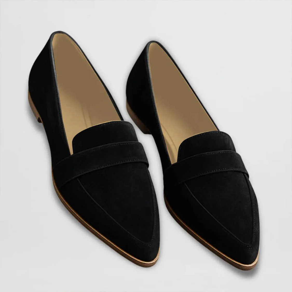 Loafers - Pointed Toe Slip On Flats