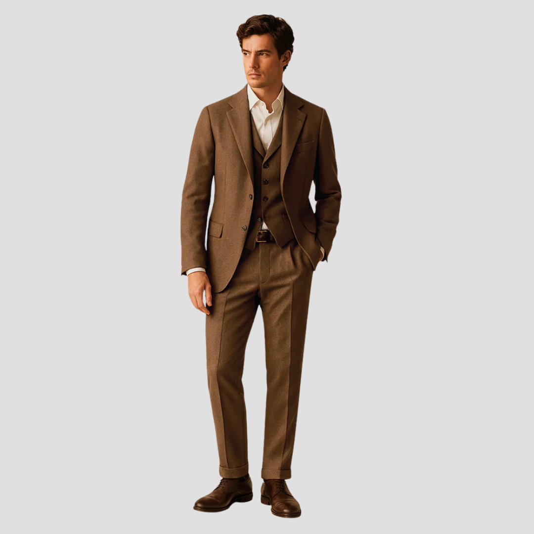 Men’s Suit | Three Piece Slim Fit Formal Set With Blazer Waistcoat And Trousers
