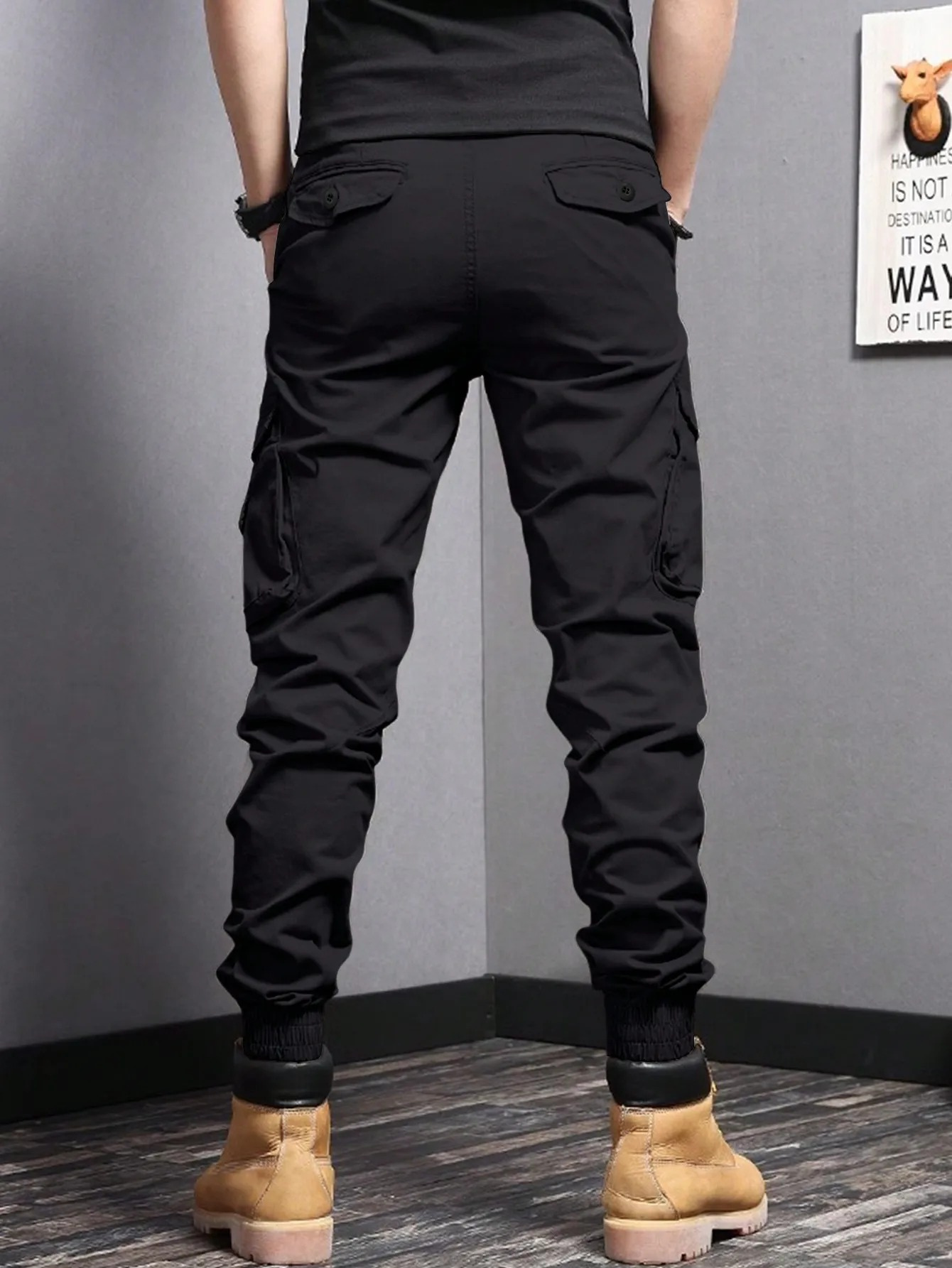Cargo Trousers - Tapered Fit with Pocket Detail