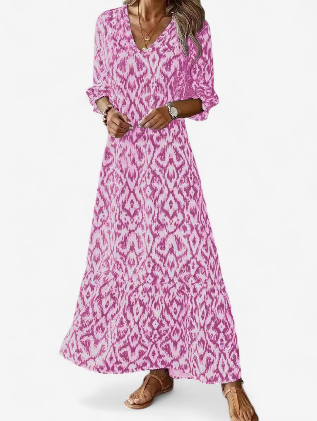 Women’s Summer Boho V Neck Maxi Dress