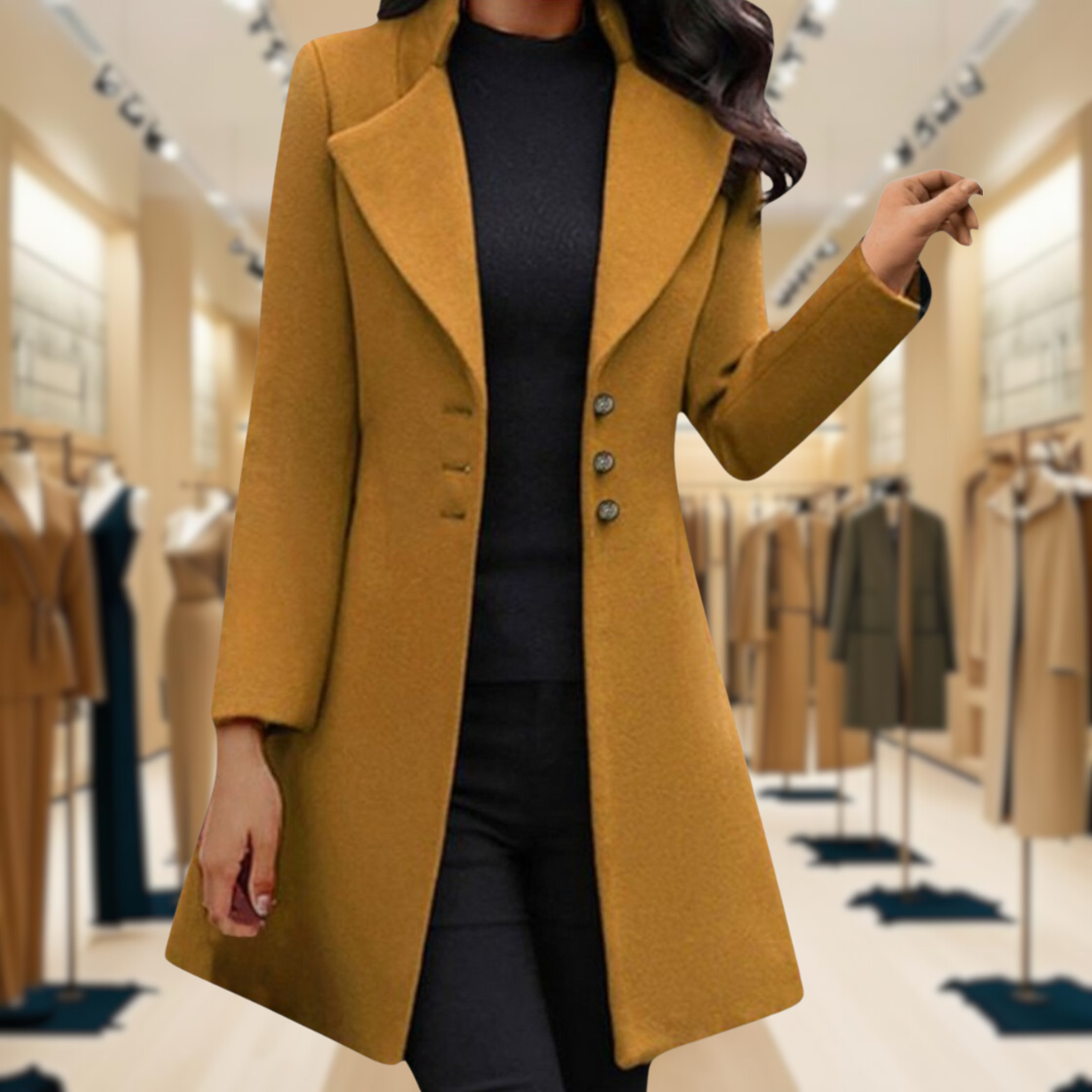Short Tailored Coat | Classic Button Design