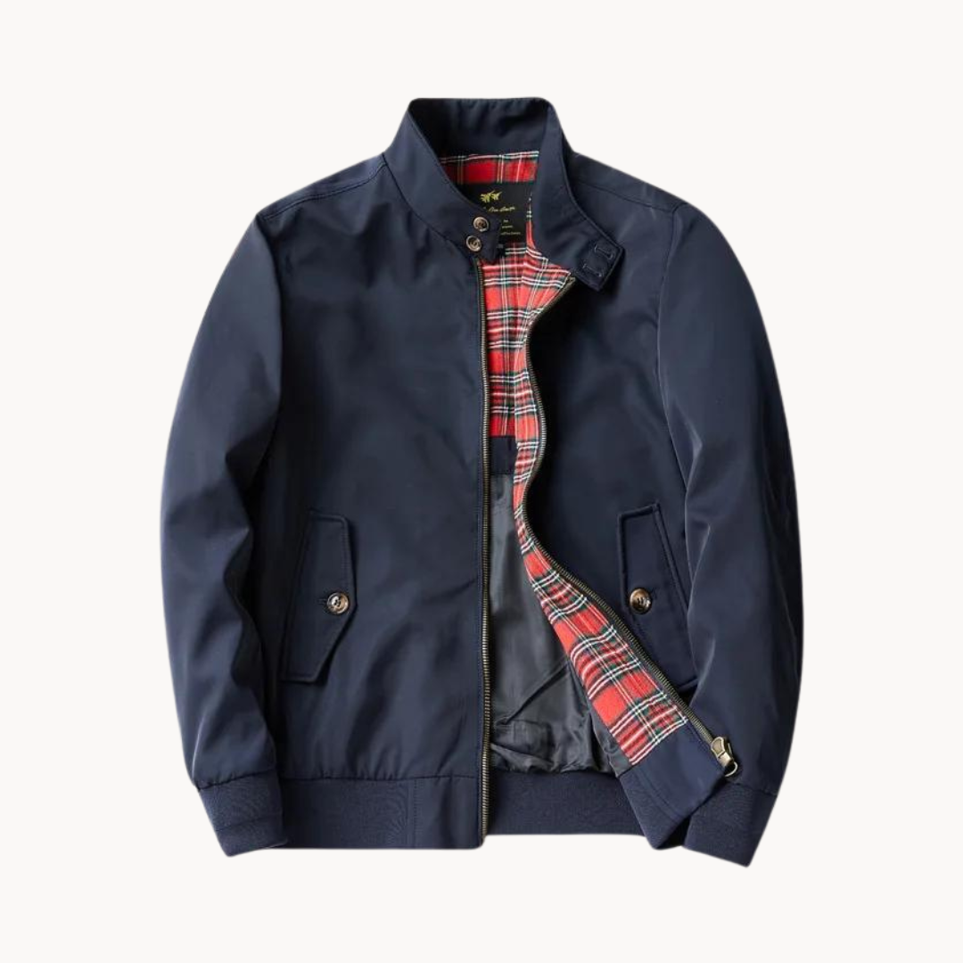 Harrington Jacket - Zip Front with Tartan Lining
