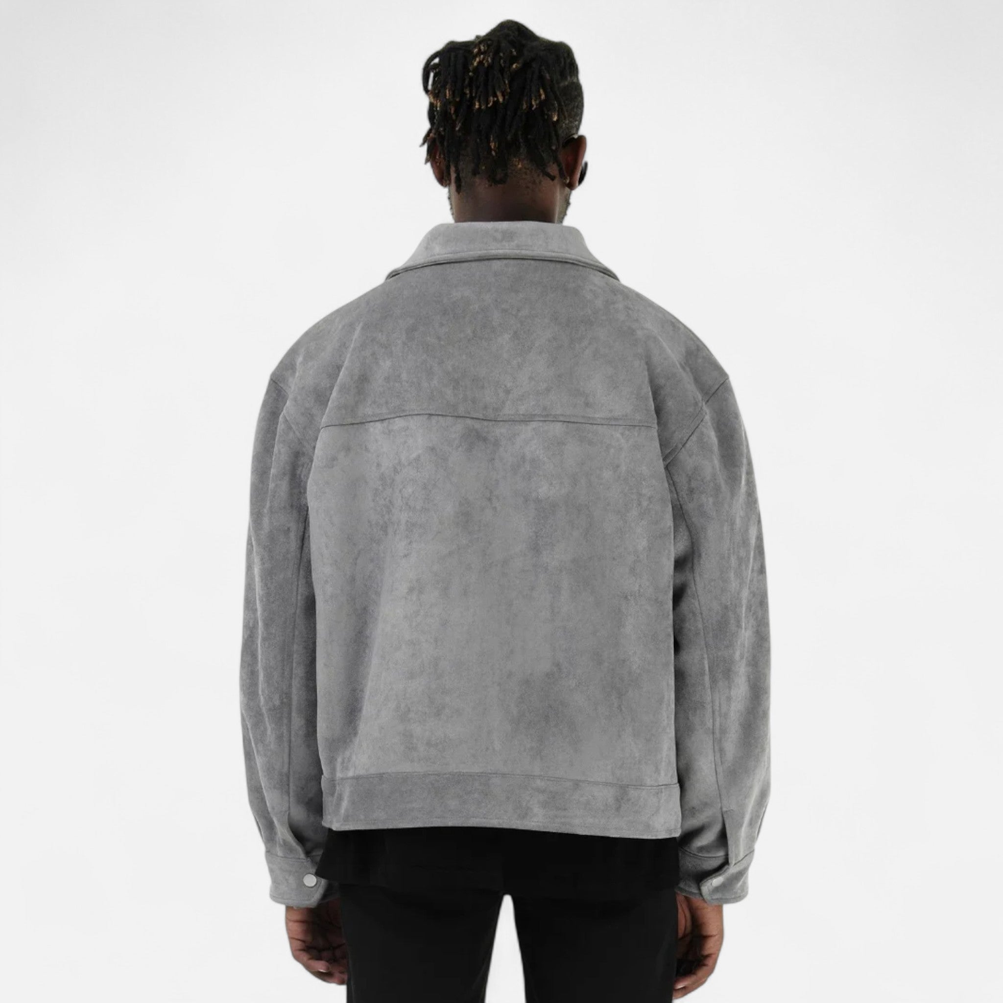 Men’s Trucker Jacket | Zip Front Casual Jacket With Chest Pockets