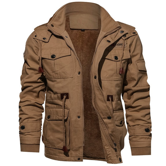 Military Jacket | Multi Pocket Zip Front Design