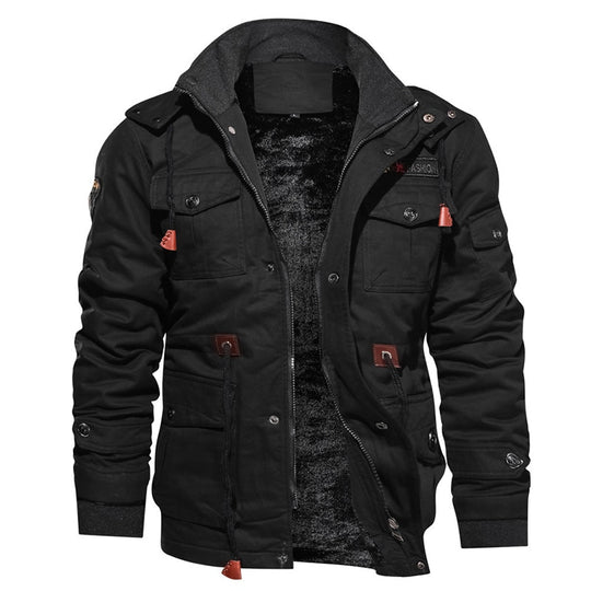 Military Jacket | Multi Pocket Zip Front Design