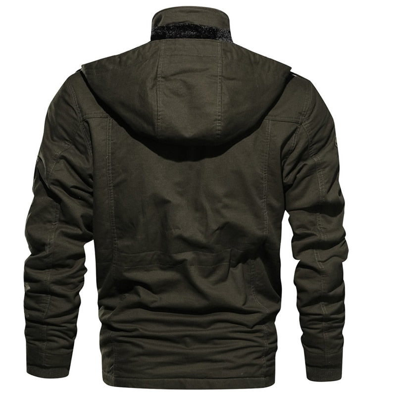 Military Jacket | Multi Pocket Zip Front Design
