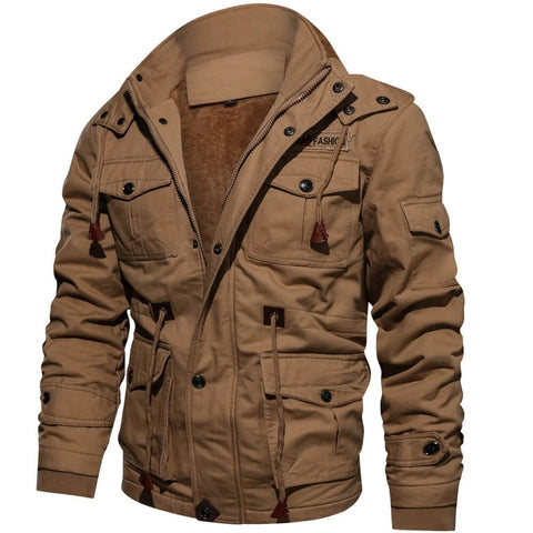 Military Jacket | Multi Pocket Zip Front Design