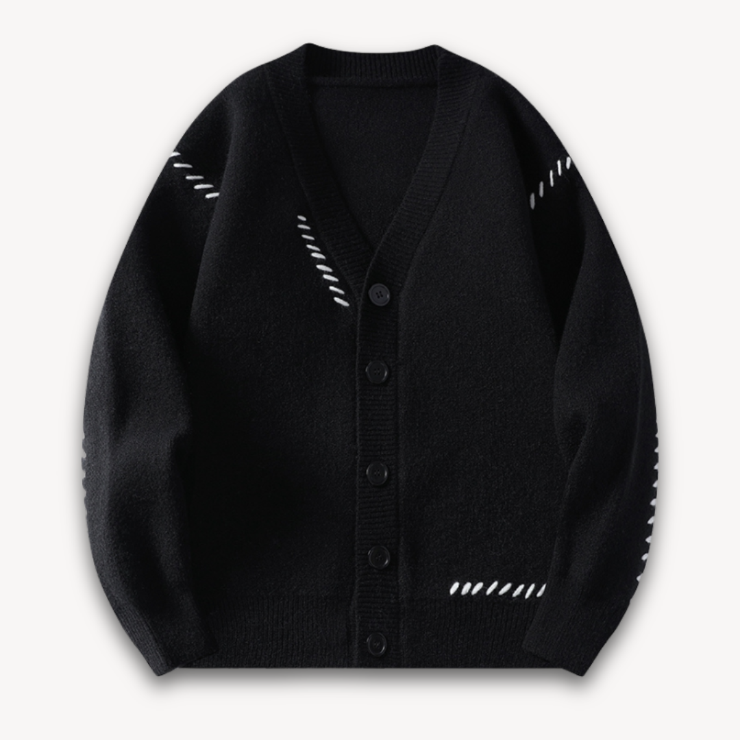 Knitted Cardigan Sweater - Button Front Casual Fit