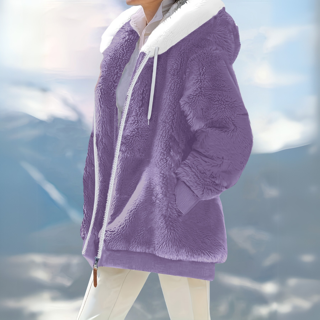 Hooded Zip Coat | Relaxed Fit Pockets