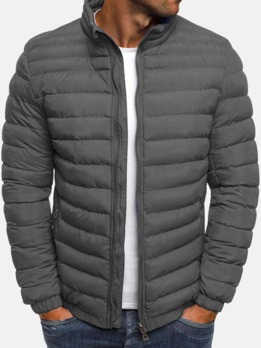 Puffer Jacket | Quilted with Zip Front