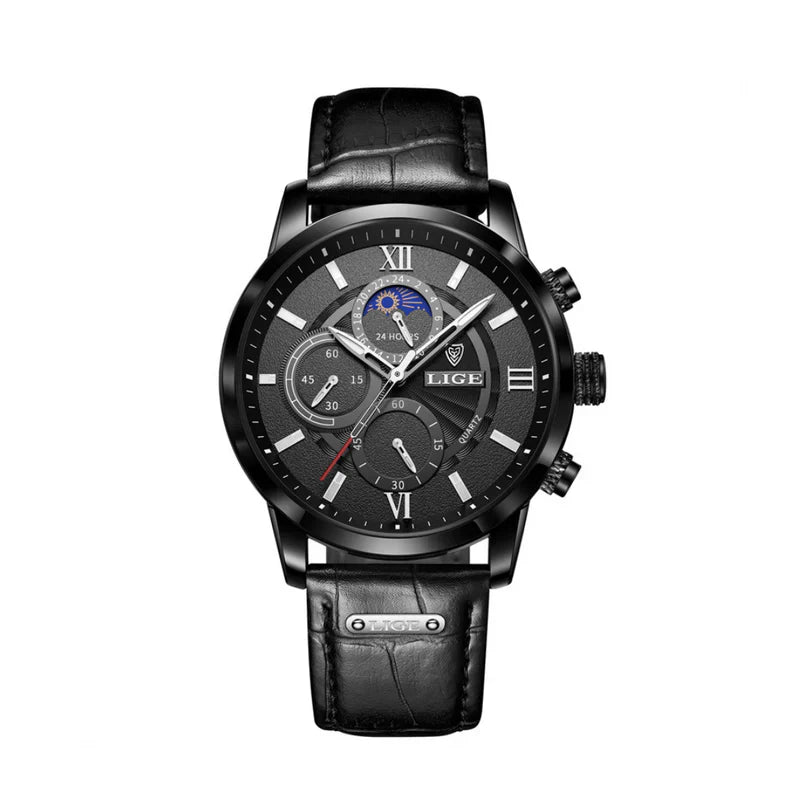 Chronograph Dress Watch | Roman Dial with Moon phase Display