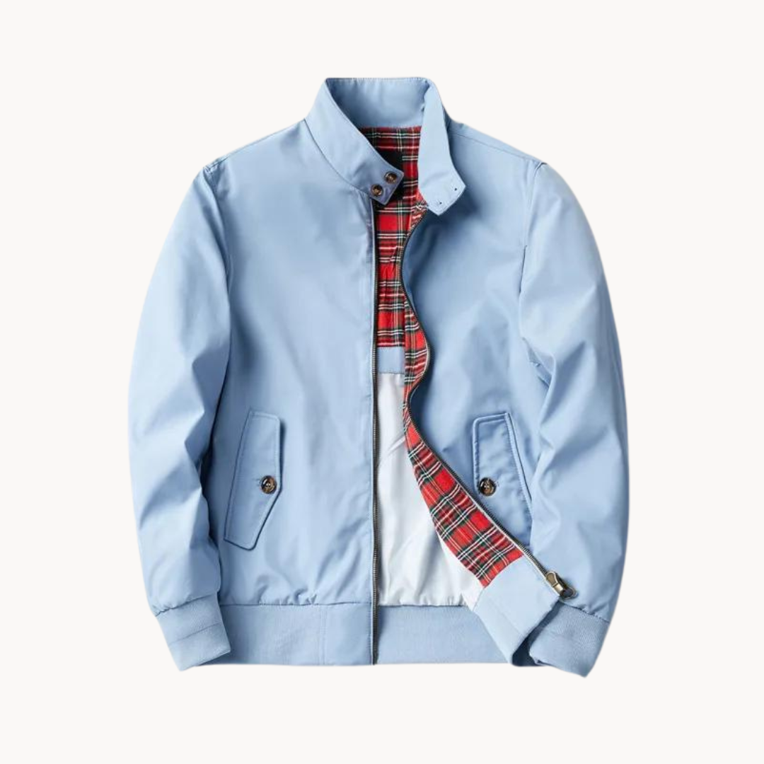 Harrington Jacket - Zip Front with Tartan Lining