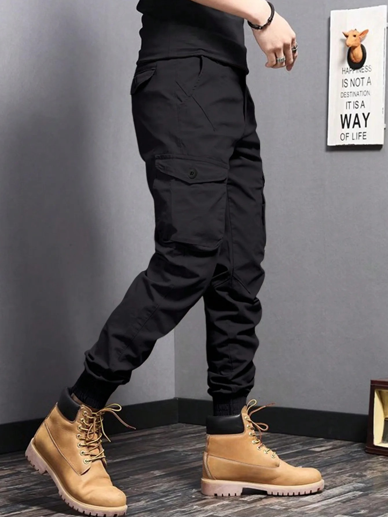 Cargo Trousers - Tapered Fit with Pocket Detail