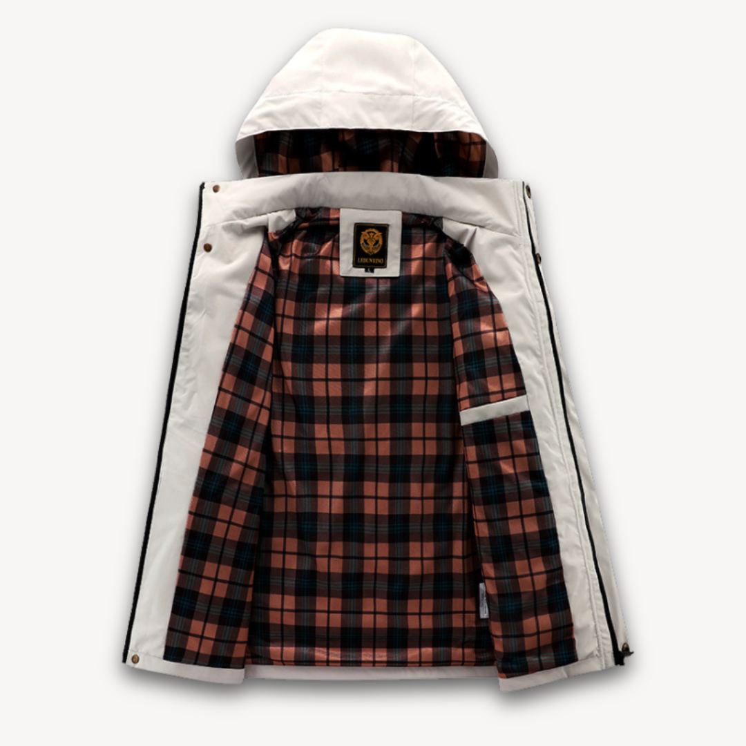 Hooded Jacket - Front Zip with Flap Pockets
