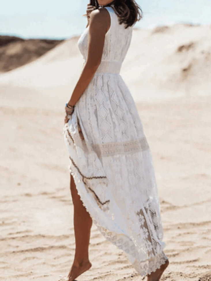 Women's Summer V Neck Maxi Dress