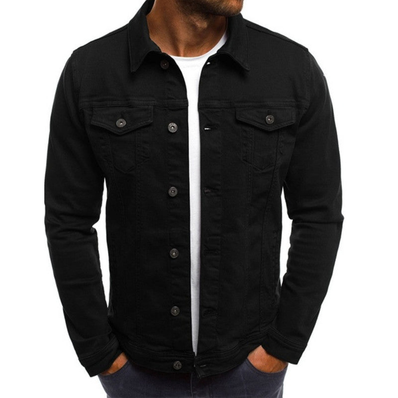 Denim Jacket - Classic Button Front with Flap Pockets