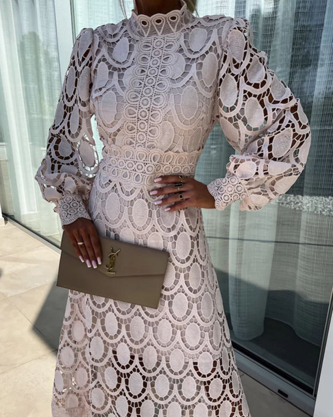 Women's Elegant Wedding Guest Wrap Midi Dress