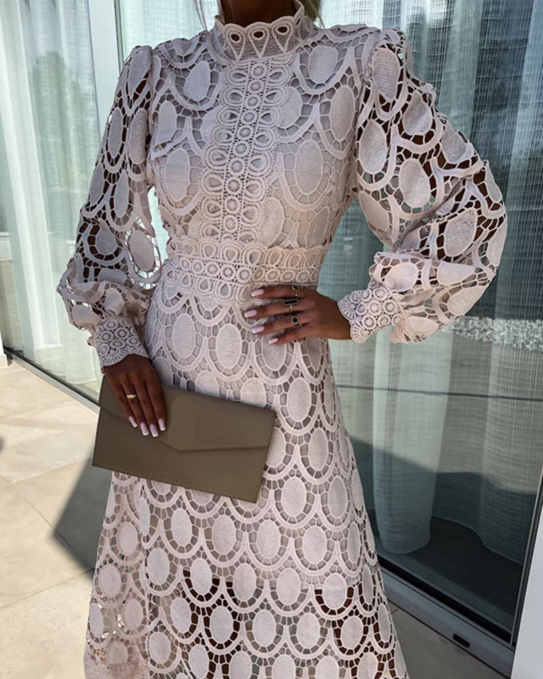 Women's Elegant Wedding Guest Wrap Midi Dress