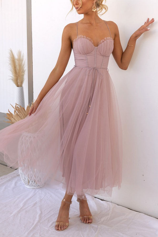 Women's Sleeveless Corset Maxi Dress