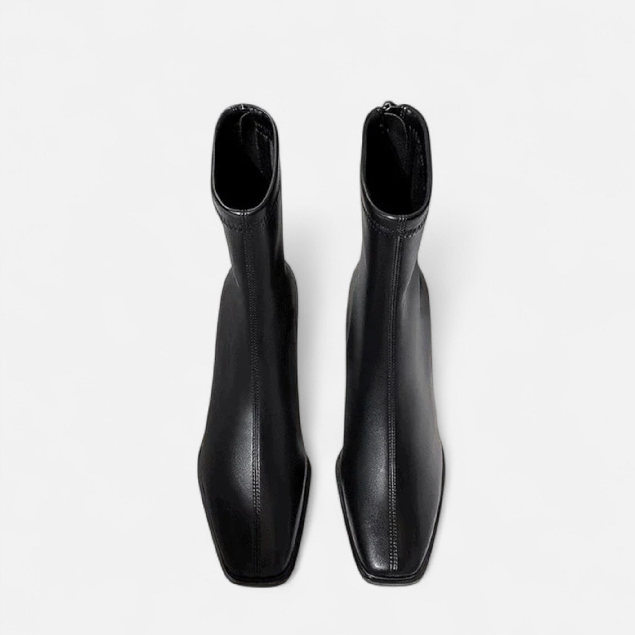 Ankle Boots Winter Women’s | Square Toe Block Heel Warm Lined