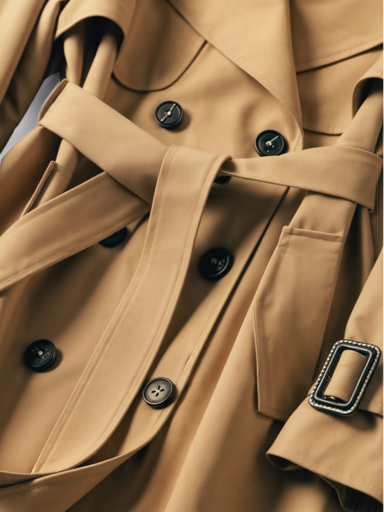 Women's Classic Vintage Slim Trenchcoat Coat with Adjustable Belt
