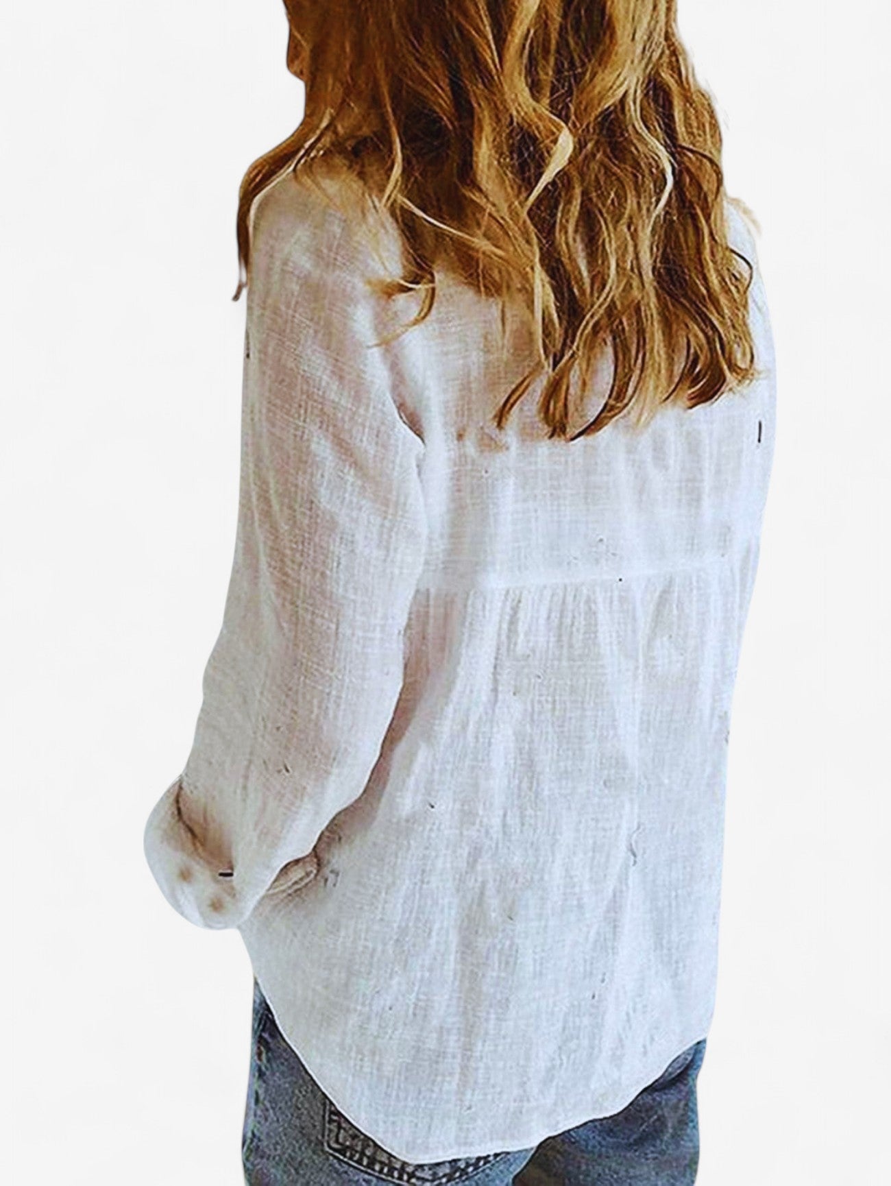 Women's Button Down Long Sleeve Collared Blouse