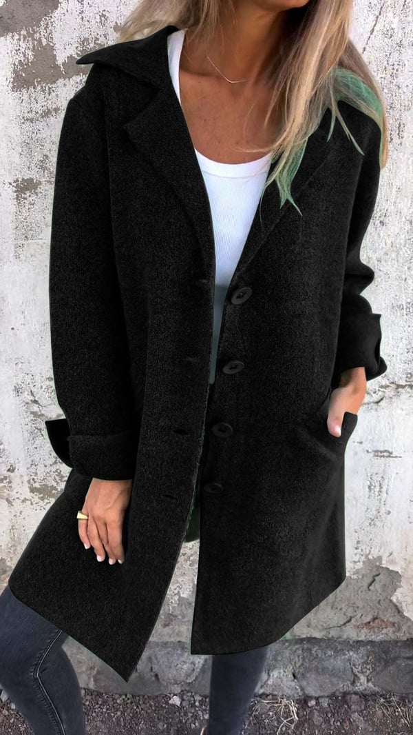Longline Coat | Button Front with Collared Design
