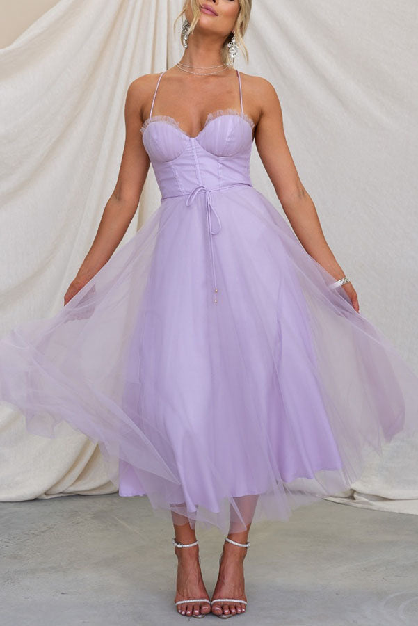 Women's Sleeveless Corset Maxi Dress