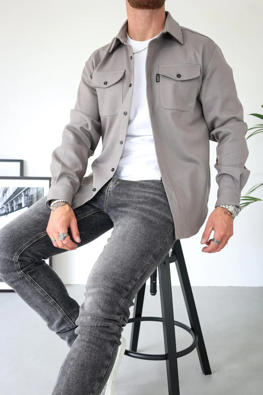 Men’s Trucker Jacket | Button Up Overshirt For Layering And Casual Wear