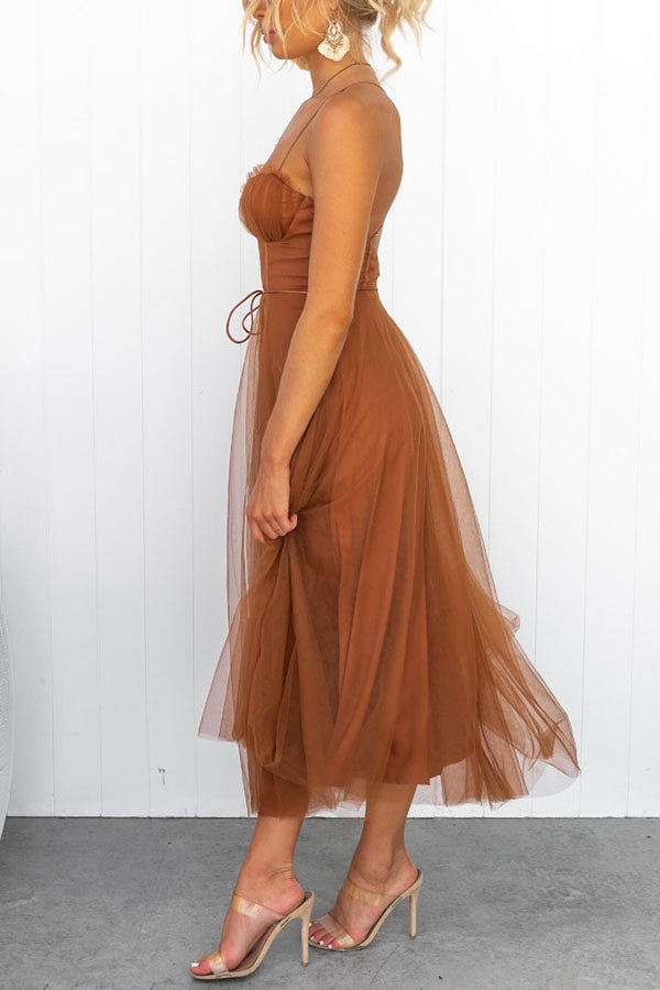 Women's Sleeveless Corset Maxi Dress