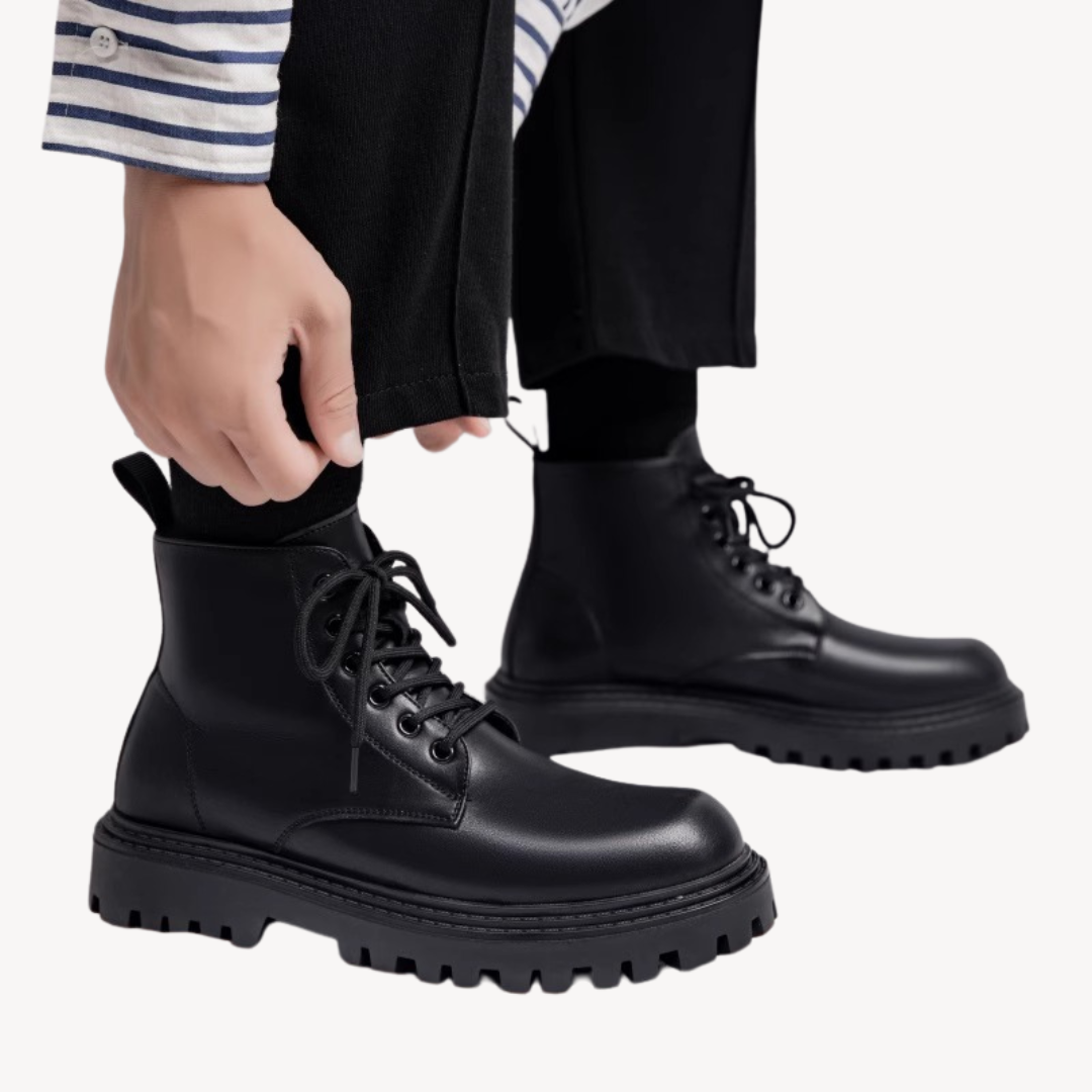 Chunky Boots - Lace Up Ankle Style for Everyday Wear
