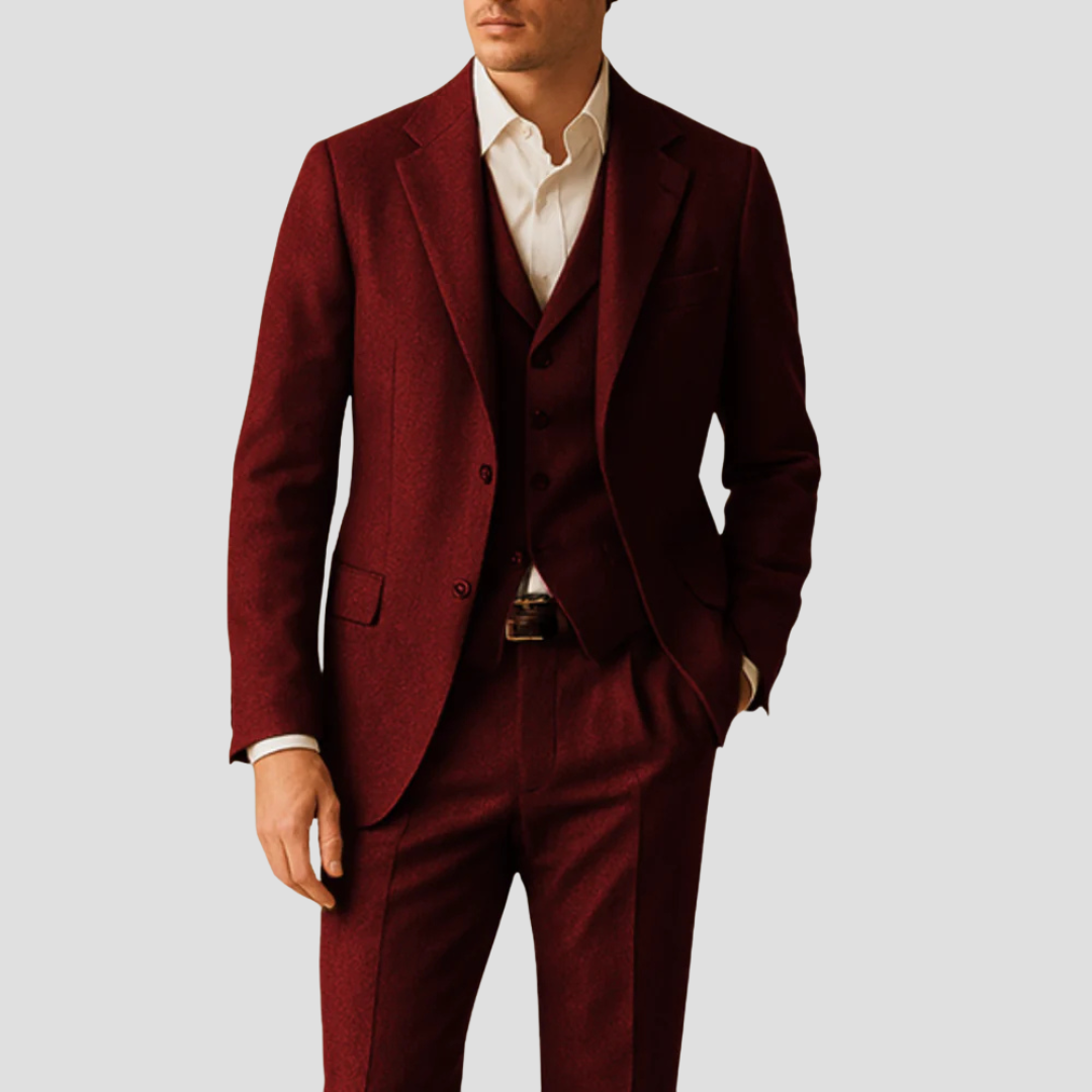 Men’s Suit | Three Piece Slim Fit Formal Set With Blazer Waistcoat And Trousers