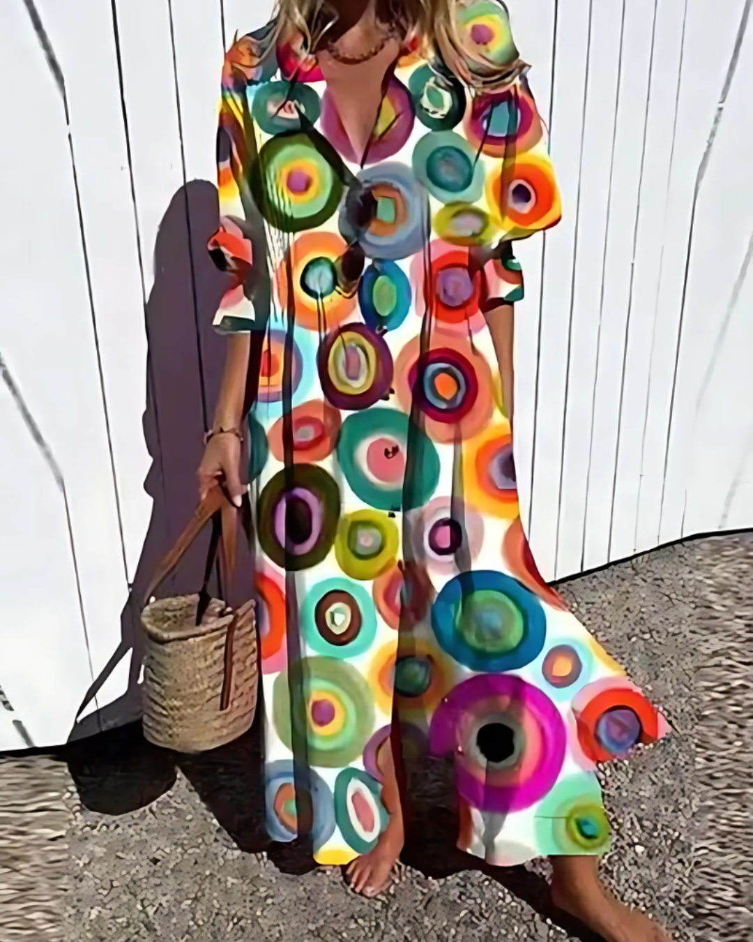 Women's Summer Shirt Wrap Maxi Dress