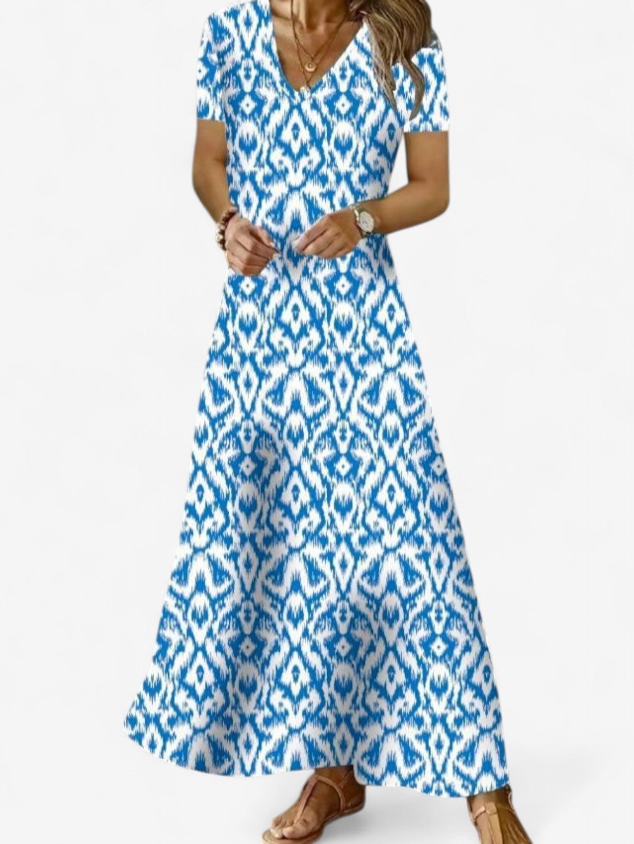 Women’s Summer Boho V Neck Maxi Dress