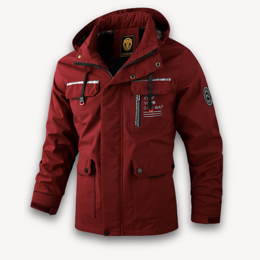 Hooded Jacket - Front Zip with Flap Pockets